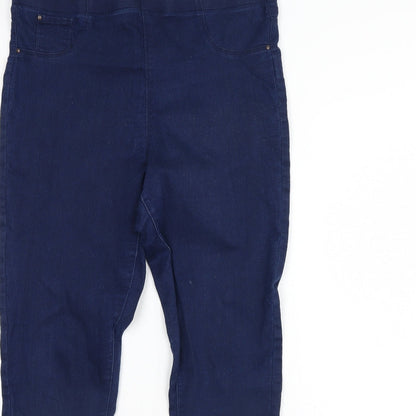 Close-up detail of Denim women’s blue denim jegging jeans, size UK 12, 29-inch leg