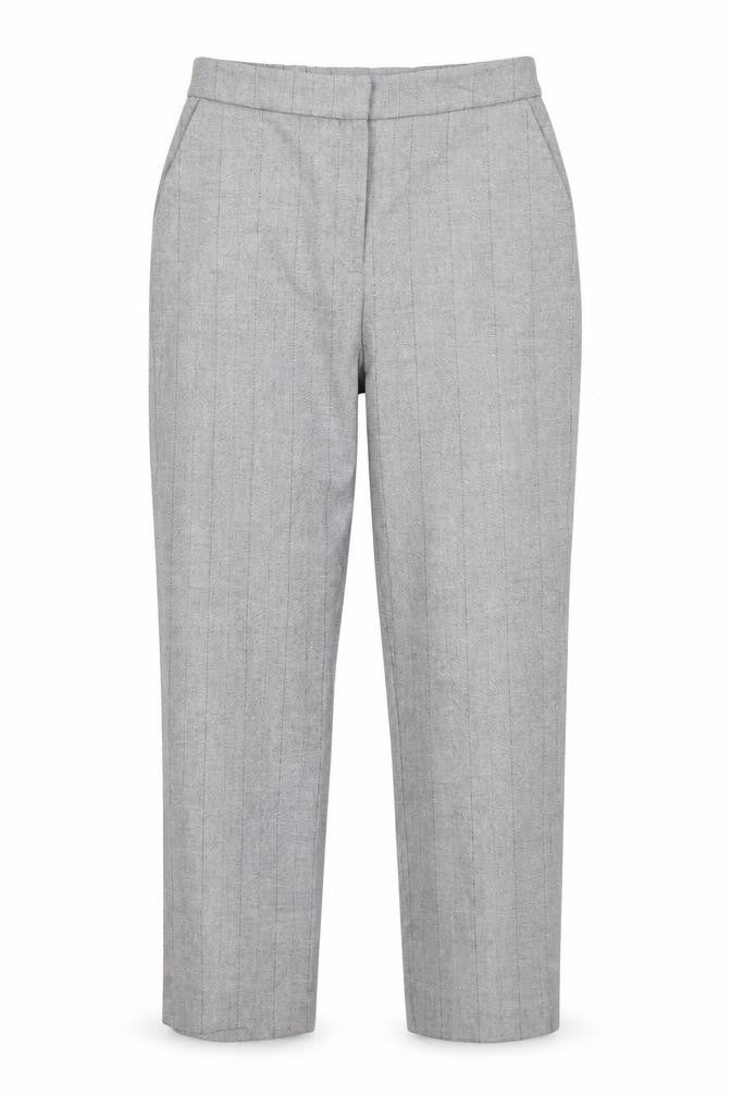 Marks & Spencer Womens Grey Striped  Dress Pants Trousers Size 12 L29 in