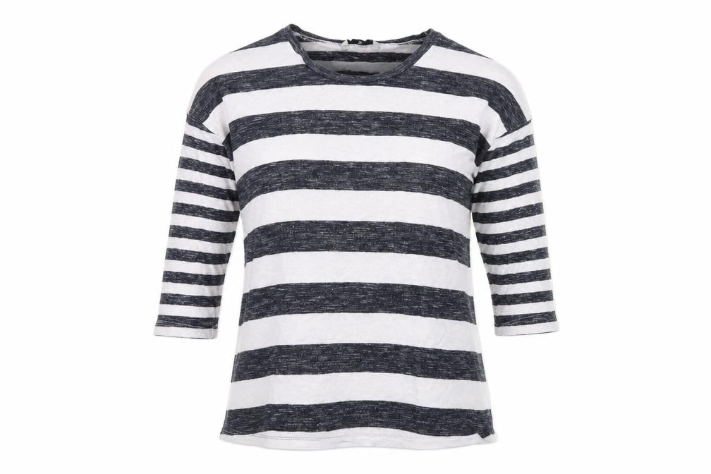 TU Womens White Striped  Pullover Jumper Size 10
