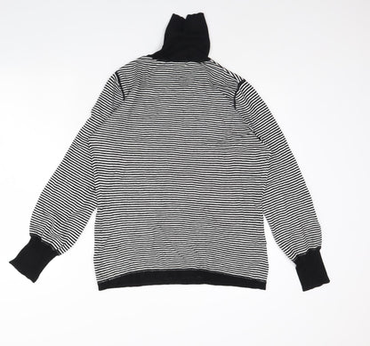 Limited Collection Womens White Striped  Pullover Jumper Size 16