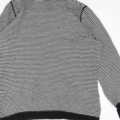 Limited Collection Womens White Striped  Pullover Jumper Size 16