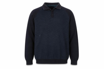Front view of Easy men’s green jumper, size M