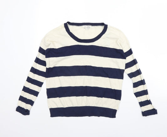 New Look Womens Beige Striped  Pullover Jumper Size 10