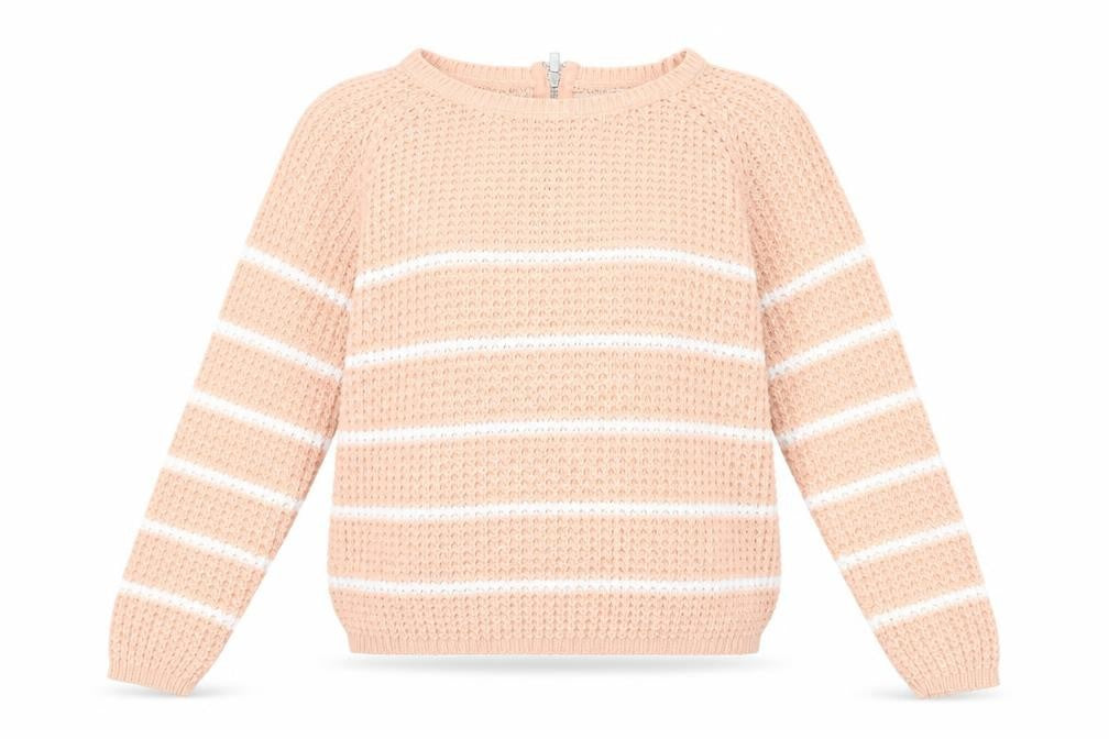 only  Womens Pink Striped  Pullover Jumper Size S