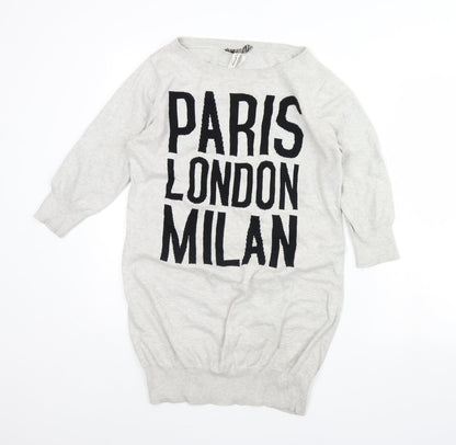 Next Womens Grey   Pullover Jumper Size S