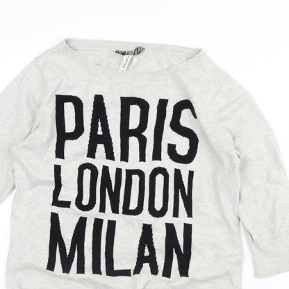 Next Womens Grey   Pullover Jumper Size S