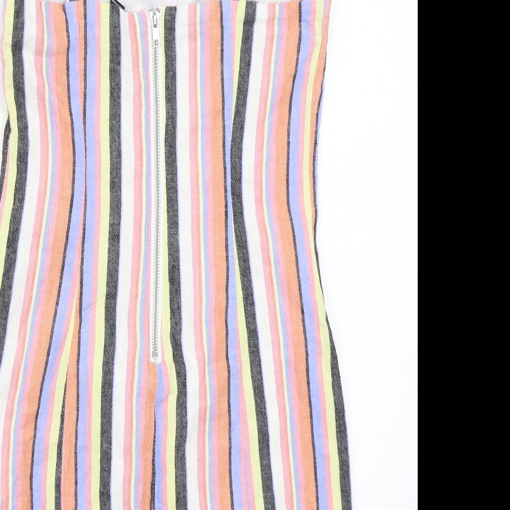 FOREVER 21 Womens Pink Striped  A-Line  Size S