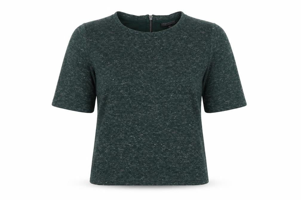 Topshop Womens Green   Basic T-Shirt Size 8