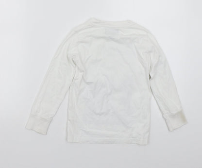 SOUL & GLORY Boys White   Pullover Jumper Size 4-5 Years