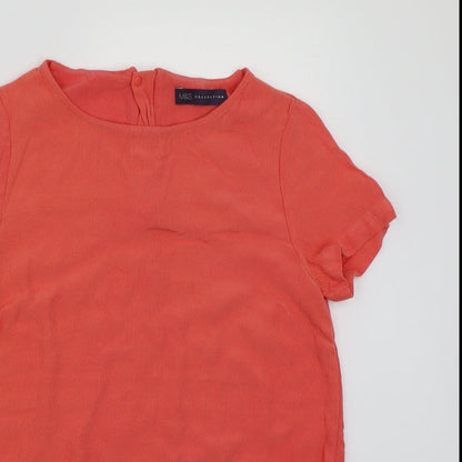 Marks & Spencer Womens Red   Basic T-Shirt Size 8