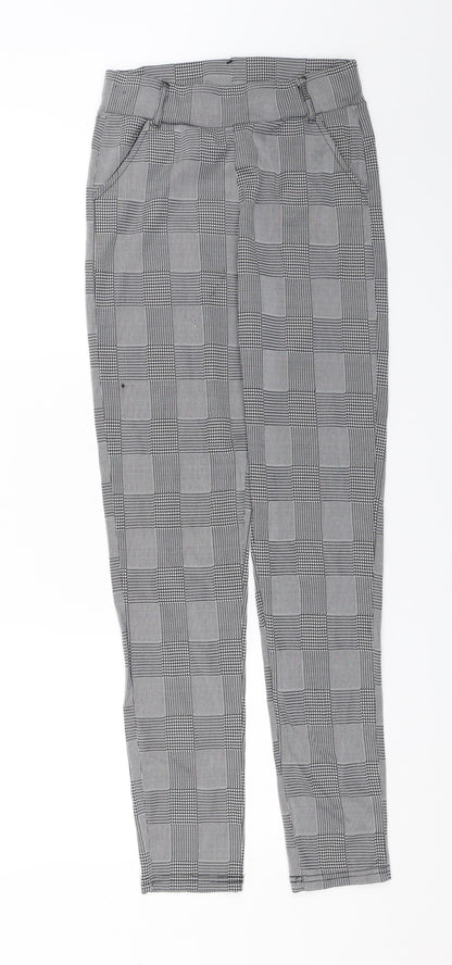 Preworn Womens Grey Check  Capri Trousers Size S L26 in