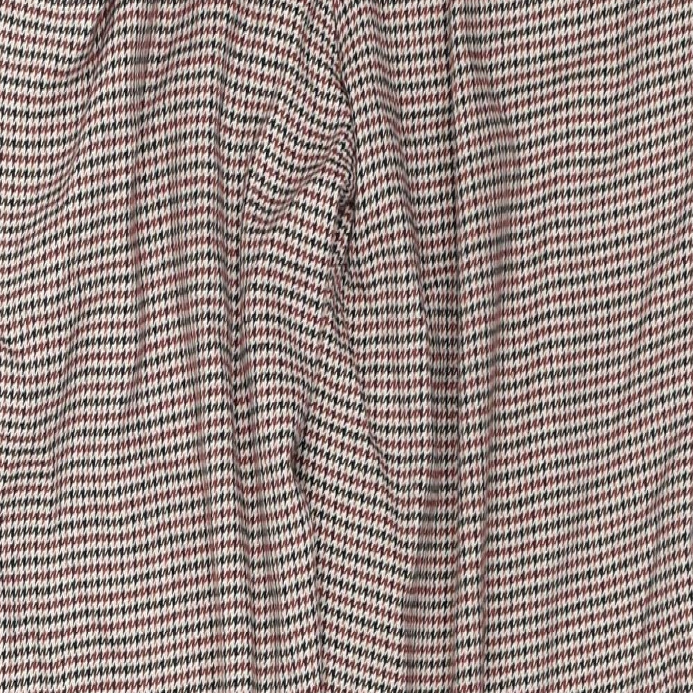 Berska Womens Red Check  Cropped Trousers Size XS L24 in