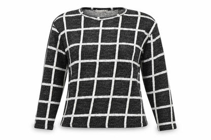 Front view of Atmosphere women’s black basic blouse, size UK 12