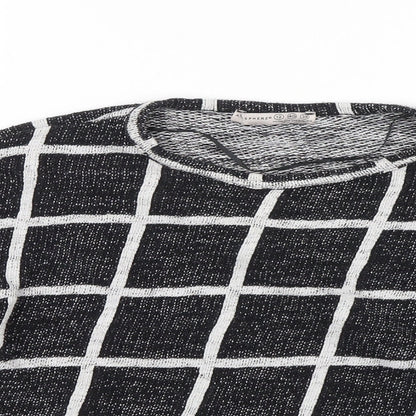 Close-up detail of Atmosphere women’s black basic blouse, size UK 12