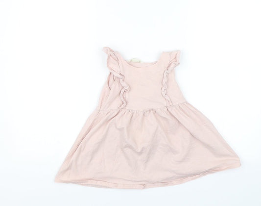 H&M Girls Pink   Shift  Size 2-3 Years