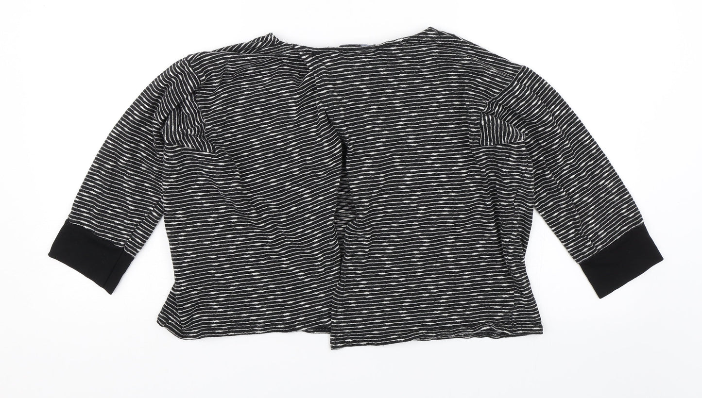 Missguided Womens Black Striped  Basic Blouse Size M