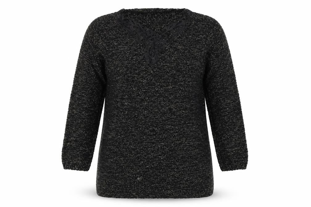 Bonmarché Womens Black Pullover Jumper Size L