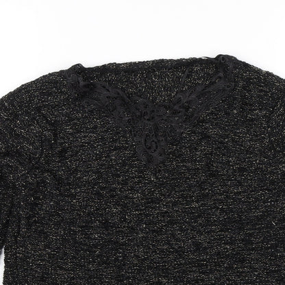 Bonmarché Womens Black Pullover Jumper Size L
