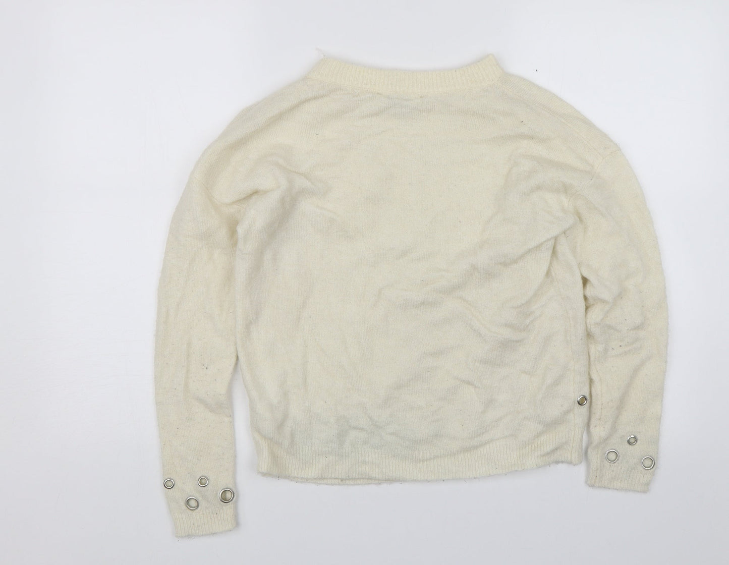 Miss Selfridge Womens White   Pullover Jumper Size 10