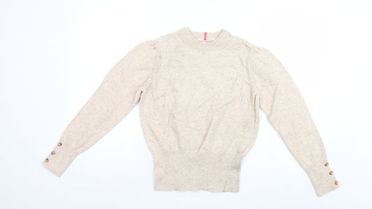 M&S Womens Ivory   Pullover Jumper Size 12