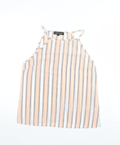 Cameo Rose Womens Pink Striped Basic Tank Size 8