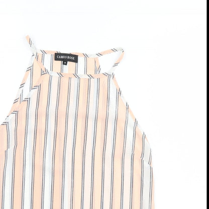Cameo Rose Womens Pink Striped Basic Tank Size 8