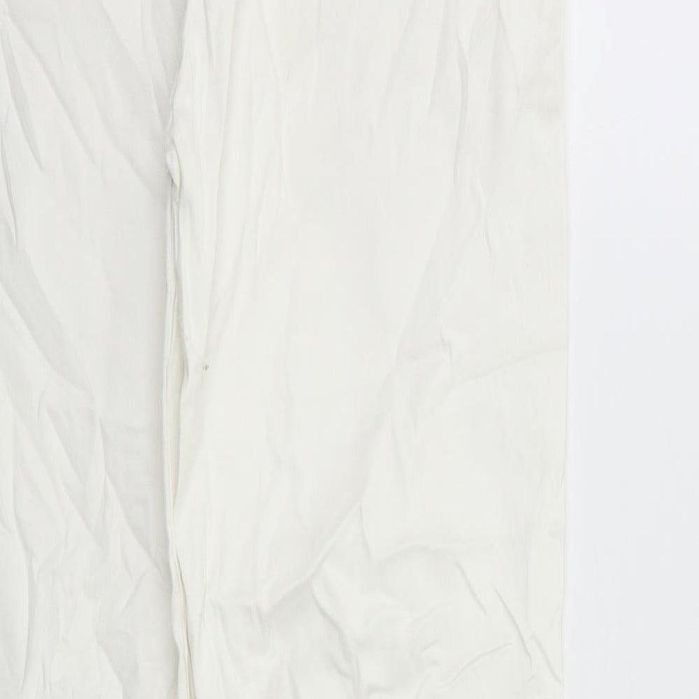 Denim & Co. Womens White   Straight Jeans Size 14 L27 in