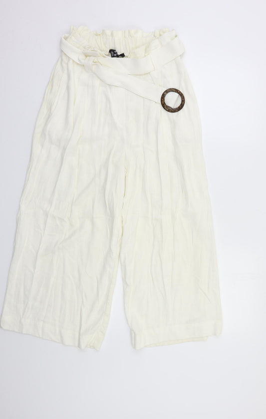 New Look Womens White   Flared Jeans Size 8 L24 in