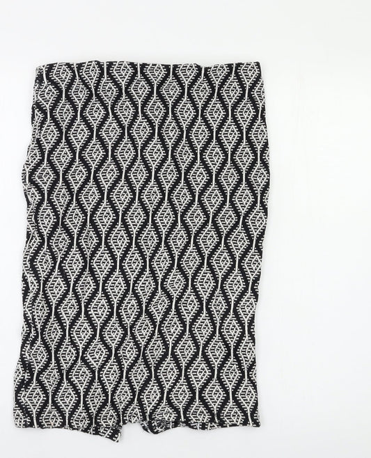 Zara Womens Black Geometric  Straight & Pencil Set Size M