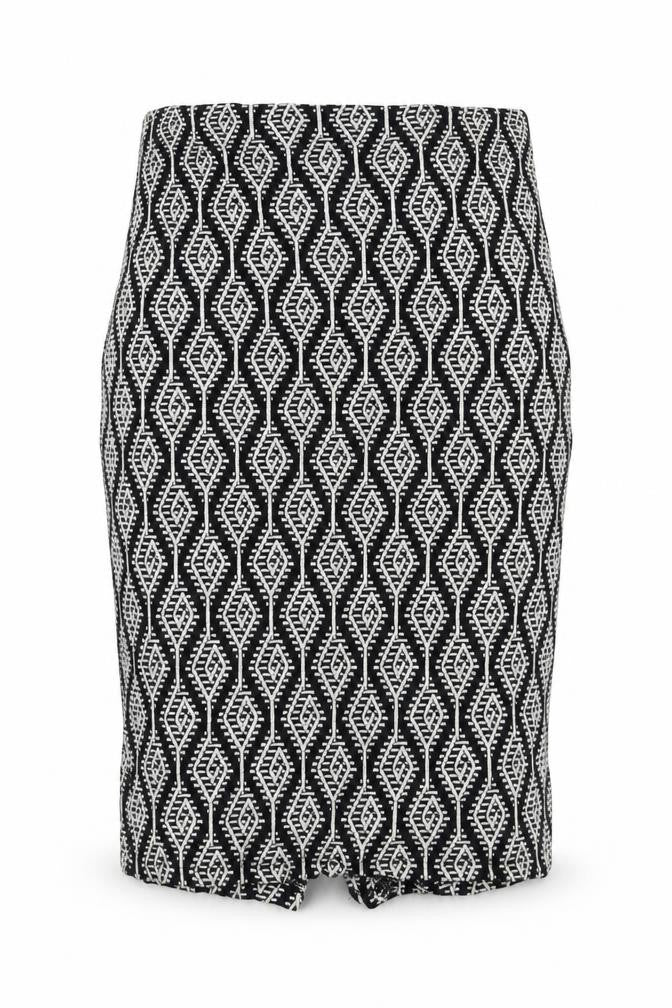 Zara Womens Black Geometric  Straight & Pencil Set Size M