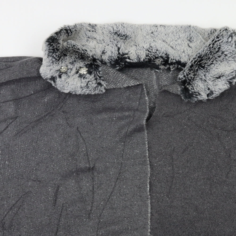 M&S Womens Grey   Overcoat Coatigan Size L
