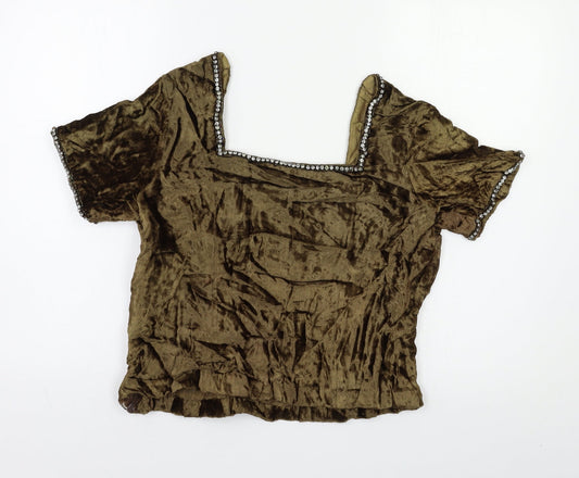 Preworn Womens Beige   Basic Blouse Size M
