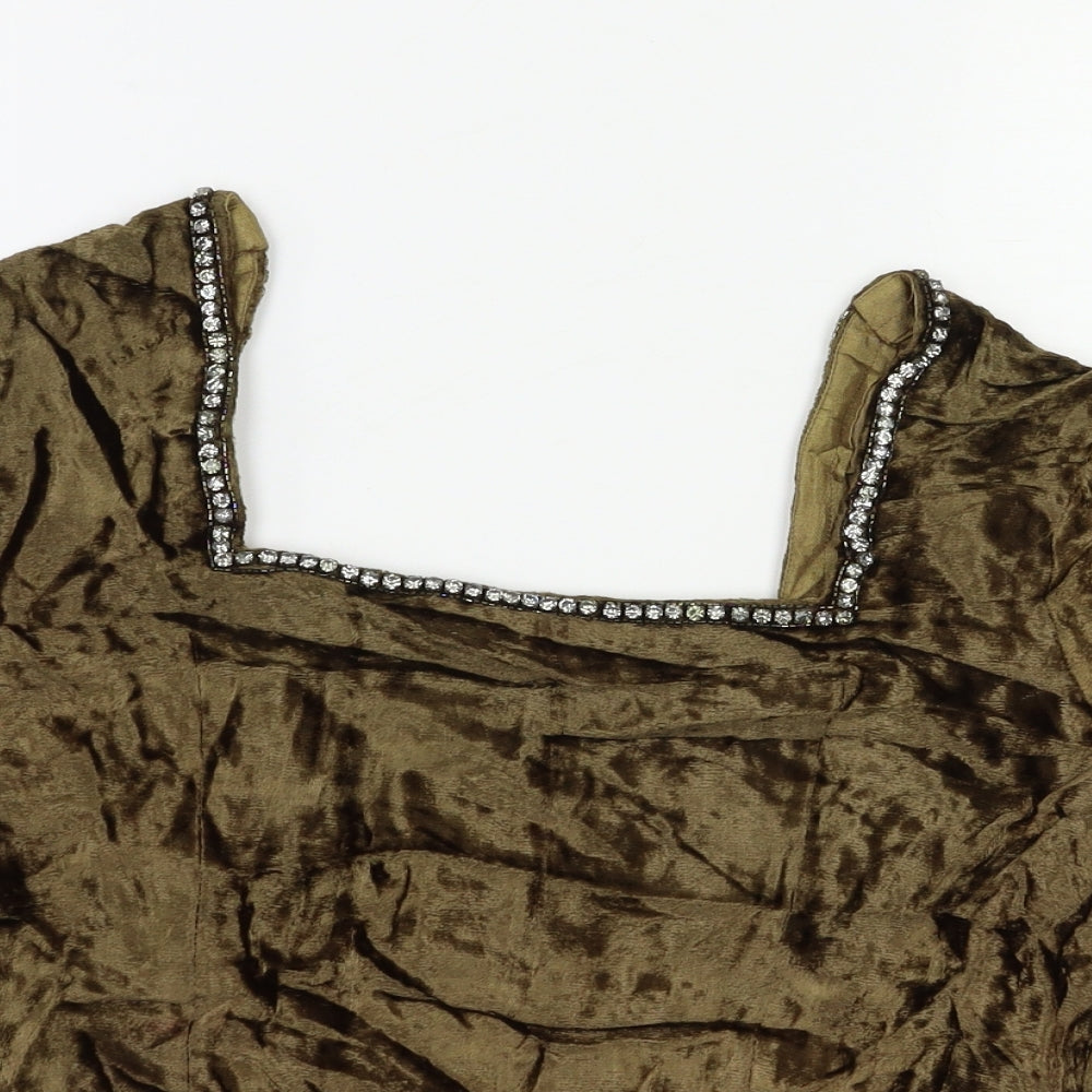 Preworn Womens Beige   Basic Blouse Size M