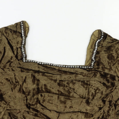 Preworn Womens Beige   Basic Blouse Size M
