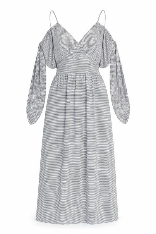Next Womens Blue Striped  Maxi  Size 8