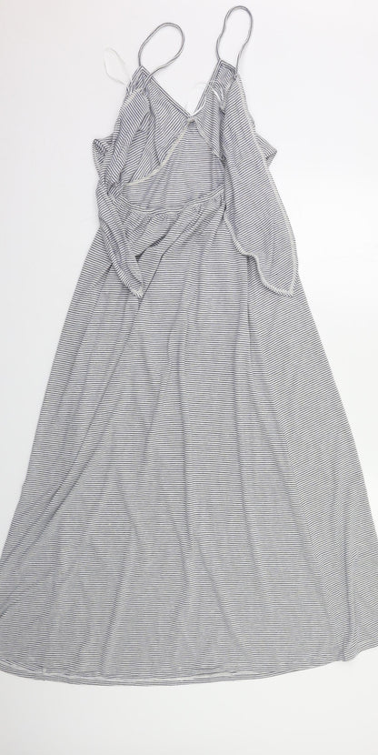 Next Womens Blue Striped  Maxi  Size 8