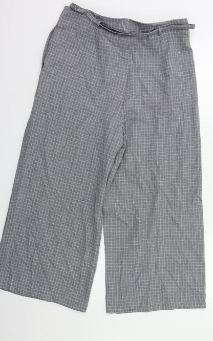 Tu Womens Grey Check  Dress Pants Trousers Size 12 L23 in