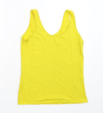 Preloved Primark Womens Yellow   Basic Tank Size 14 - Back