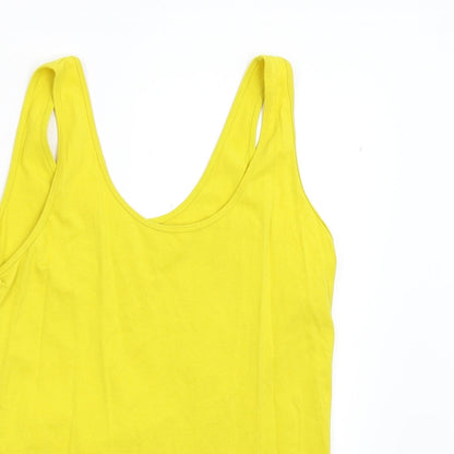 Preloved Primark Womens Yellow   Basic Tank Size 14 - Detail