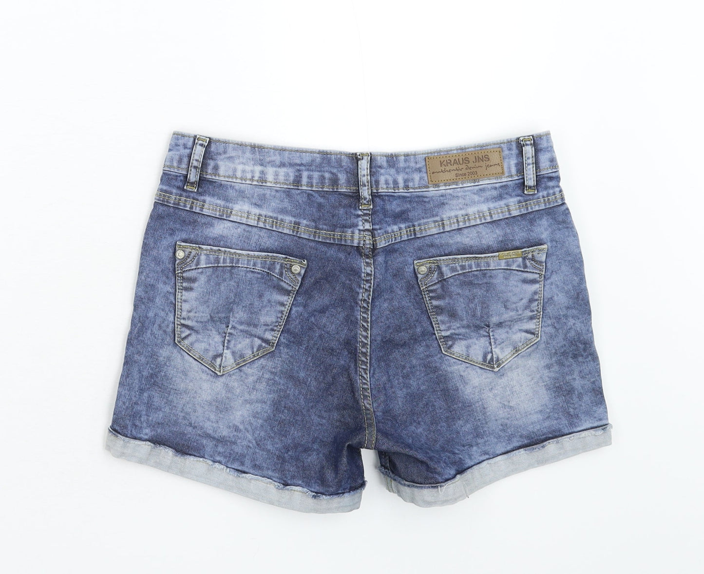 1990 Womens Blue  Denim Utility Shorts Size 34