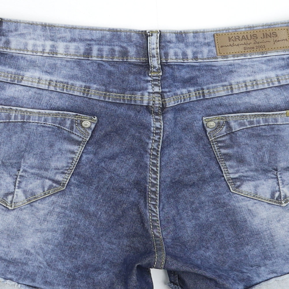 1990 Womens Blue  Denim Utility Shorts Size 34