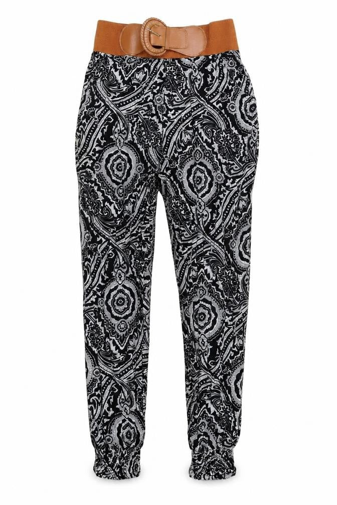 Lily & David Womens Multicoloured Geometric  Dress Pants Trousers Size 14 L30 in