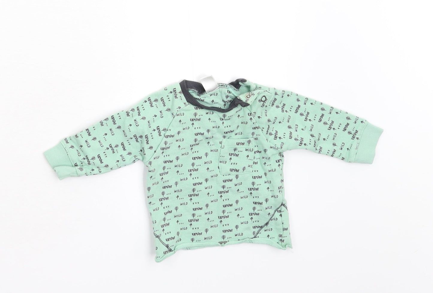 Mini Club Baby Green   Basic T-Shirt Size 0-3 Months