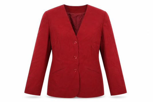 Classics Womens Red   Jacket Suit Jacket Size 14