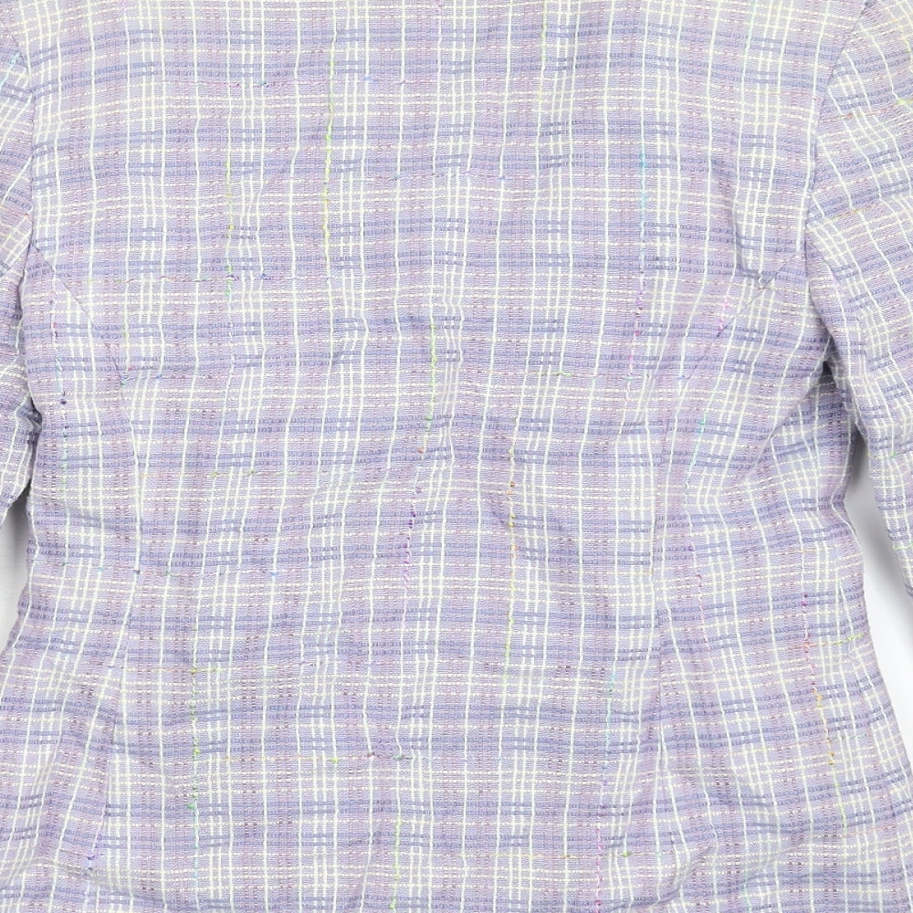 BHS Womens Purple Check  Jacket Blazer Size 10