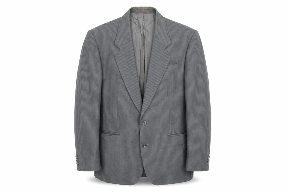 James Barry Mens Grey Striped  Jacket Suit Jacket Size 40