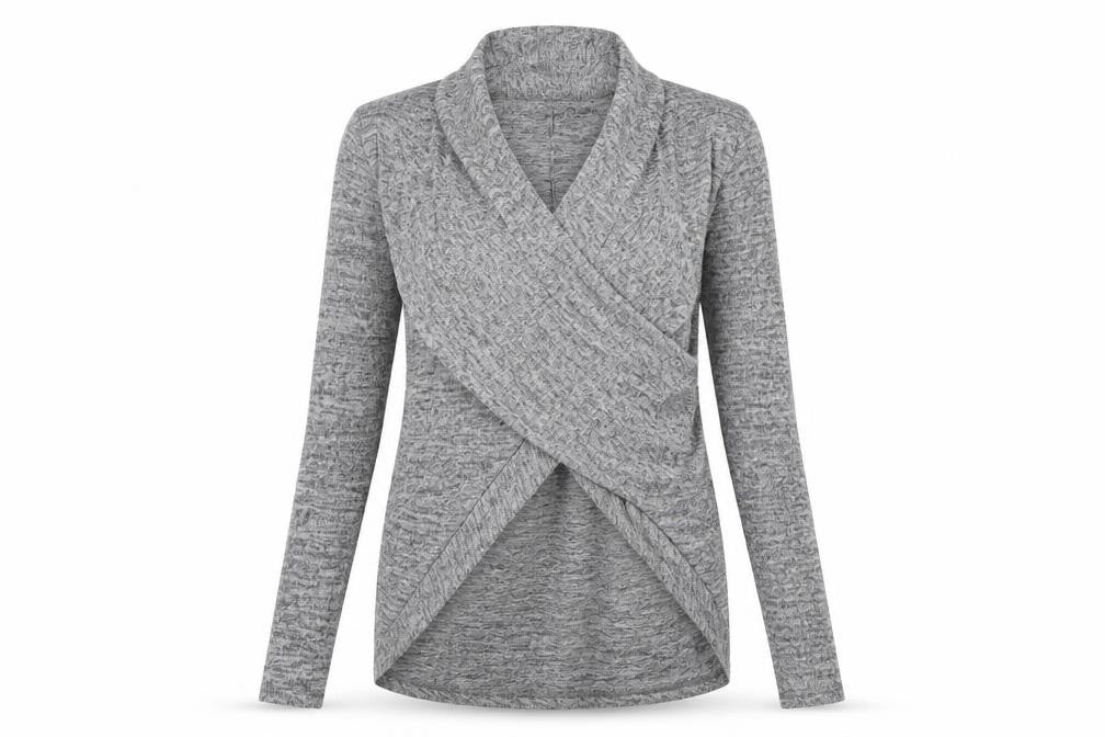 izabel Womens Grey   Wrap Jumper Size 10