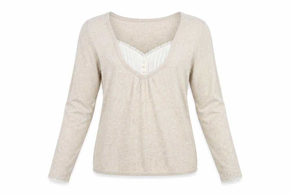 YAYA Womens Beige   Pullover Jumper Size XL
