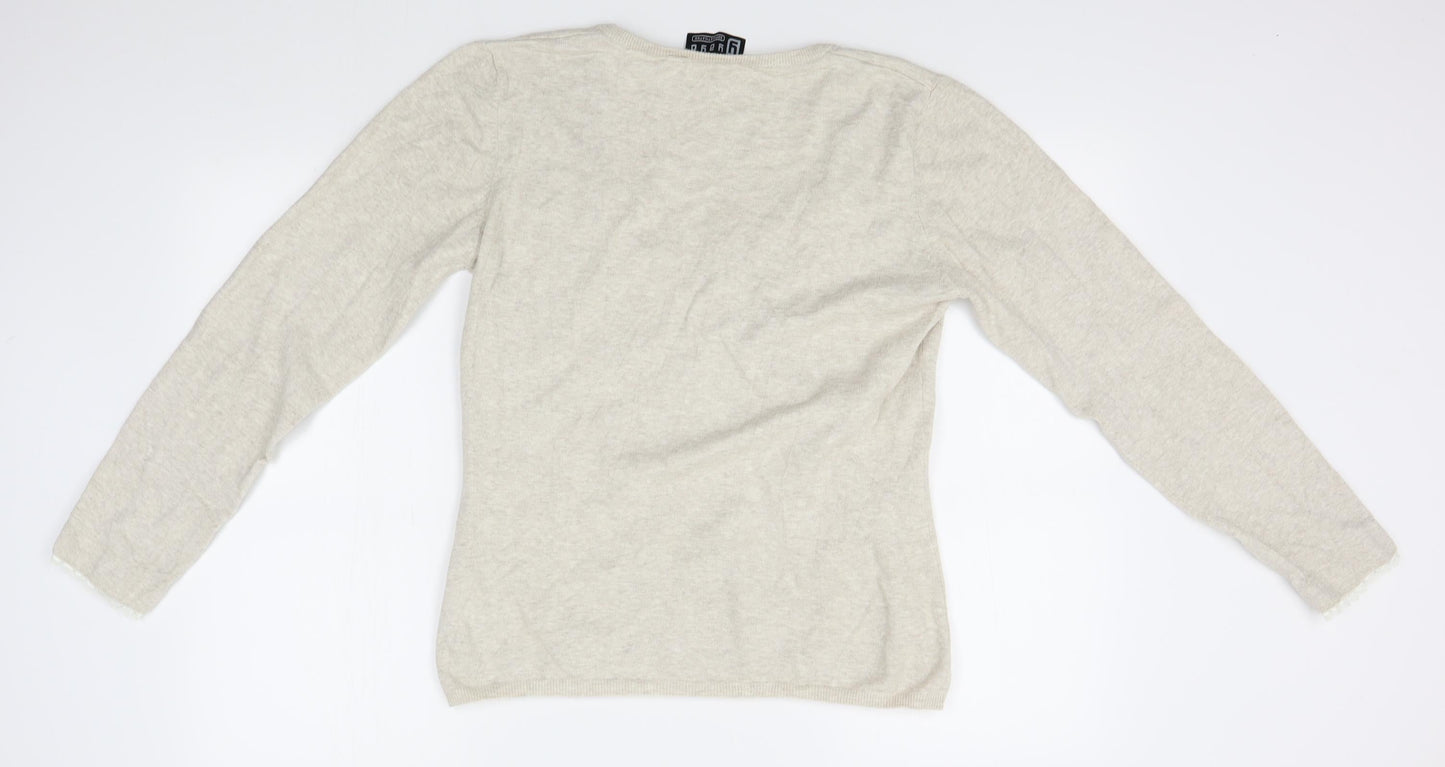 YAYA Womens Beige   Pullover Jumper Size XL