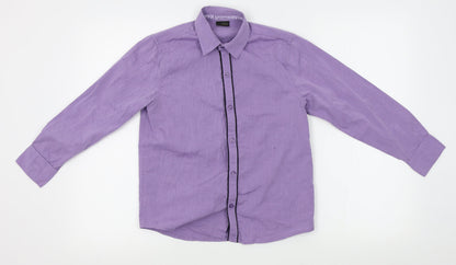 Next Mens Purple    Button-Up One Size